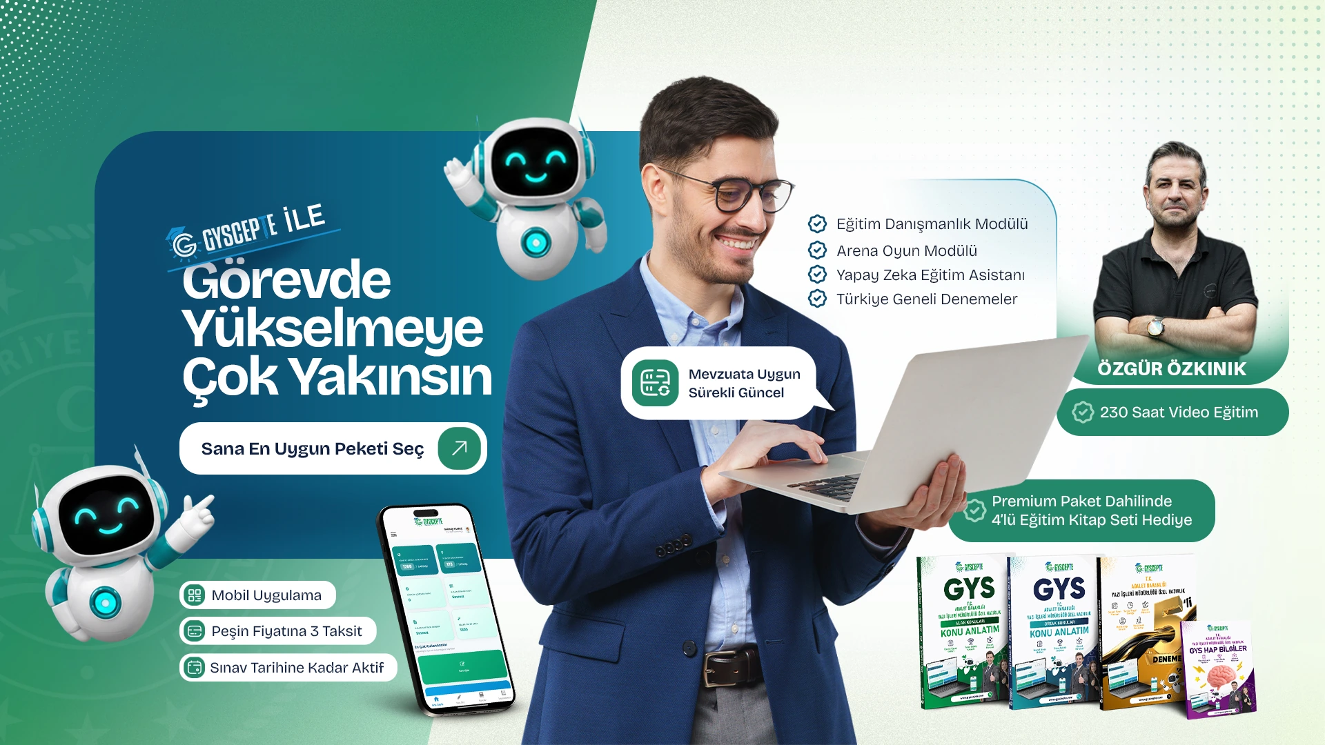 GYS Cepte görevde yükselme hazırlığı, video eğitim ve Premium Akademi kitap seti